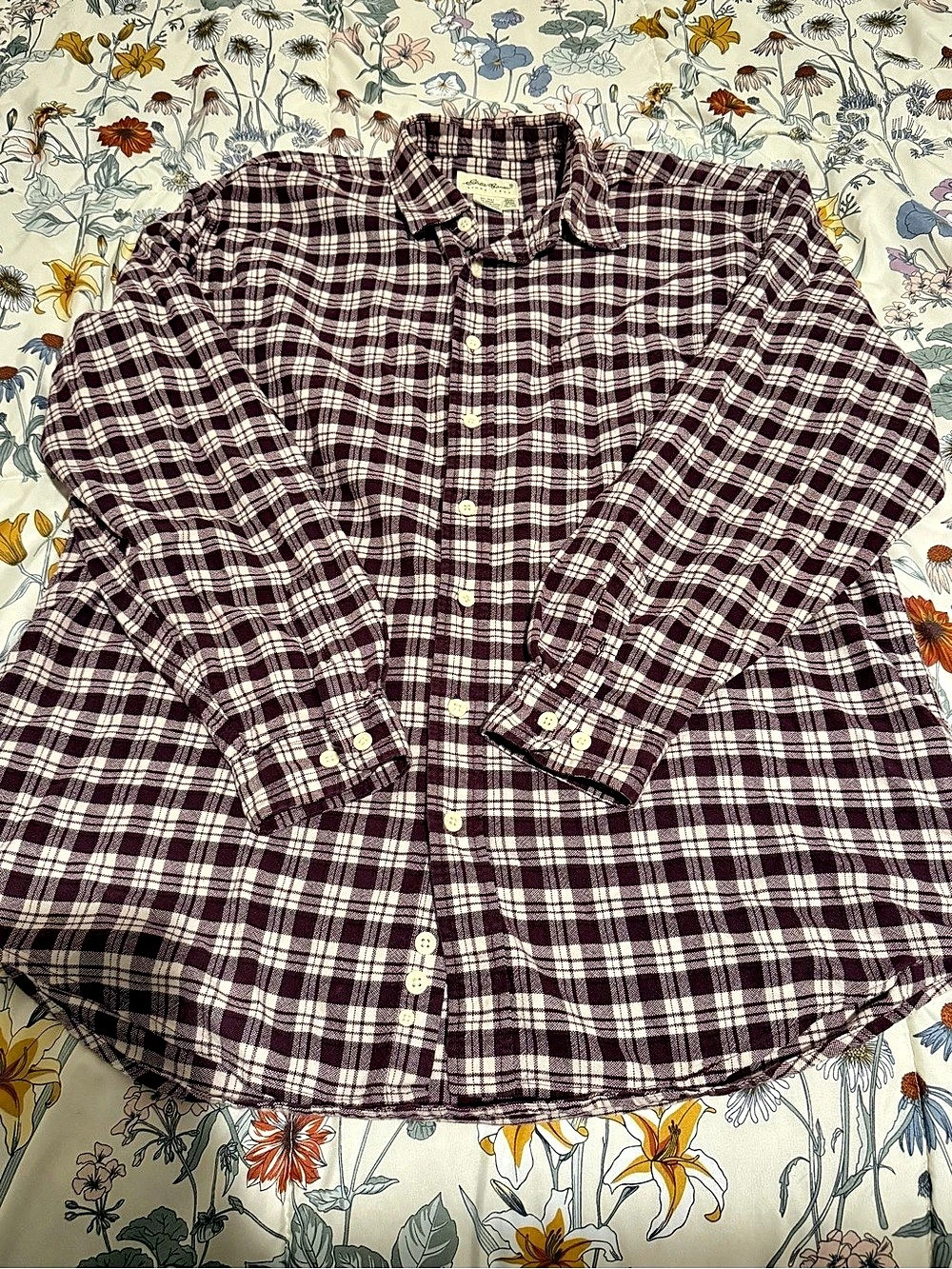 Eddie Bauer Men's Plaid Cotton Flannel XL